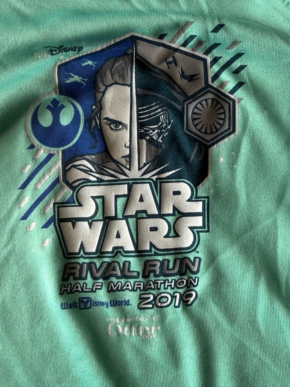 Disney Star Wars Rival Run Half Marathon 2019 Quarter Zip- Mint Green